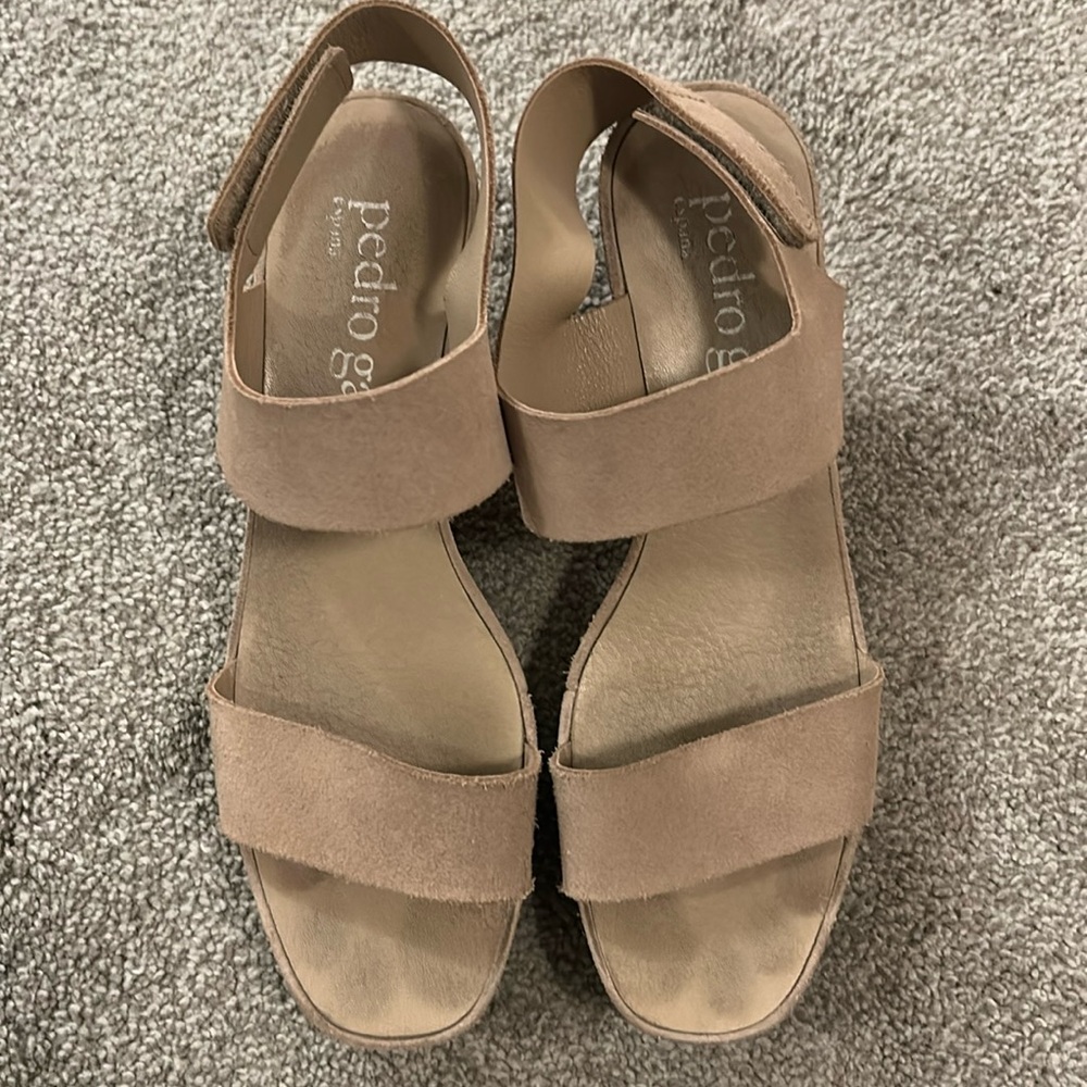 Pedro Garcia Platform Suede Sandals